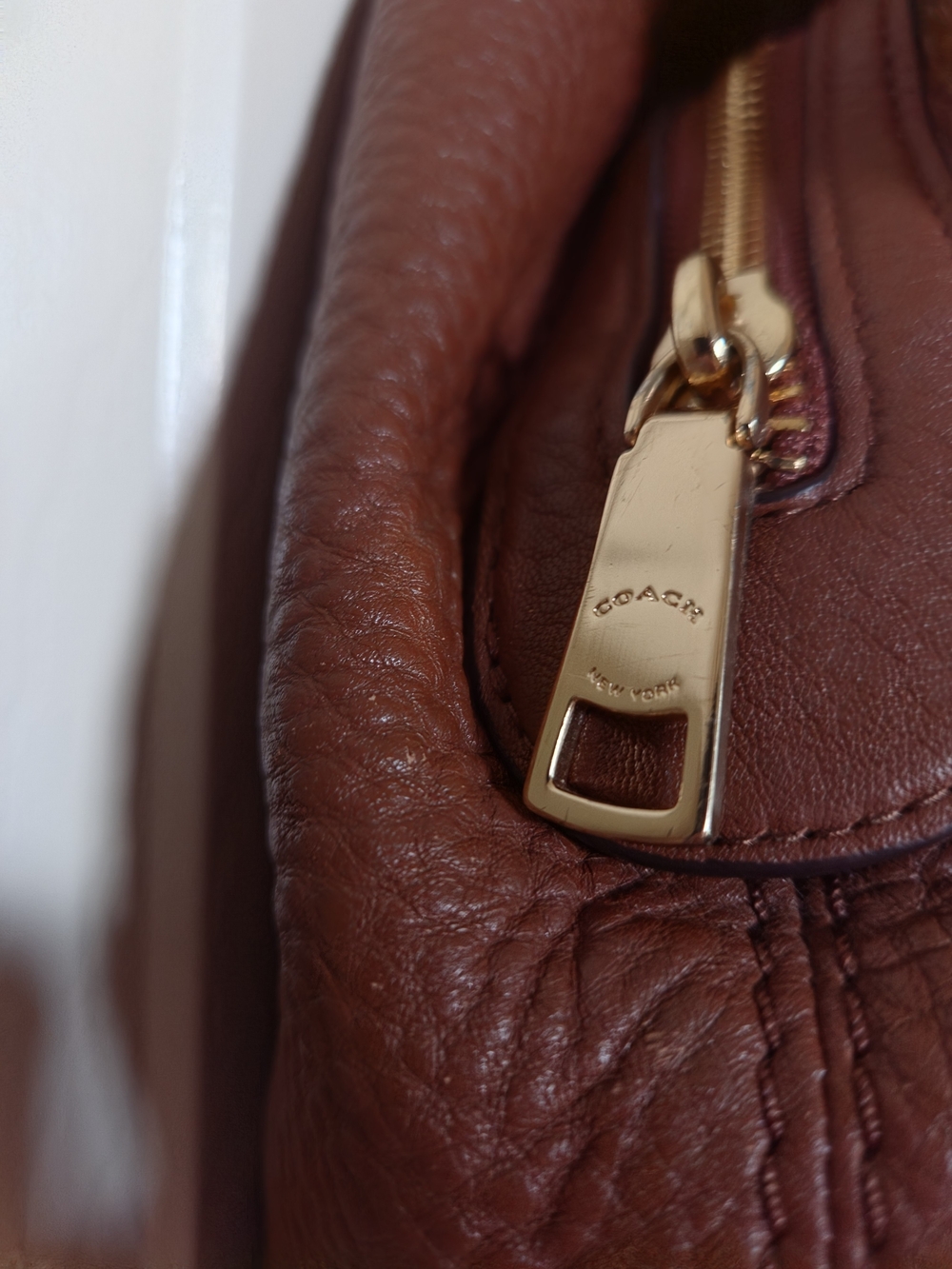 Coach Large Lexy Shoulder Bag F28511 Saddle Brown Leather Compartment Hobo - Picture 11 of 16